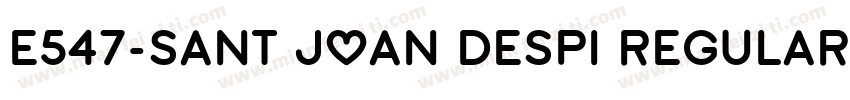 E547-Sant Joan Despi Regular字体转换
